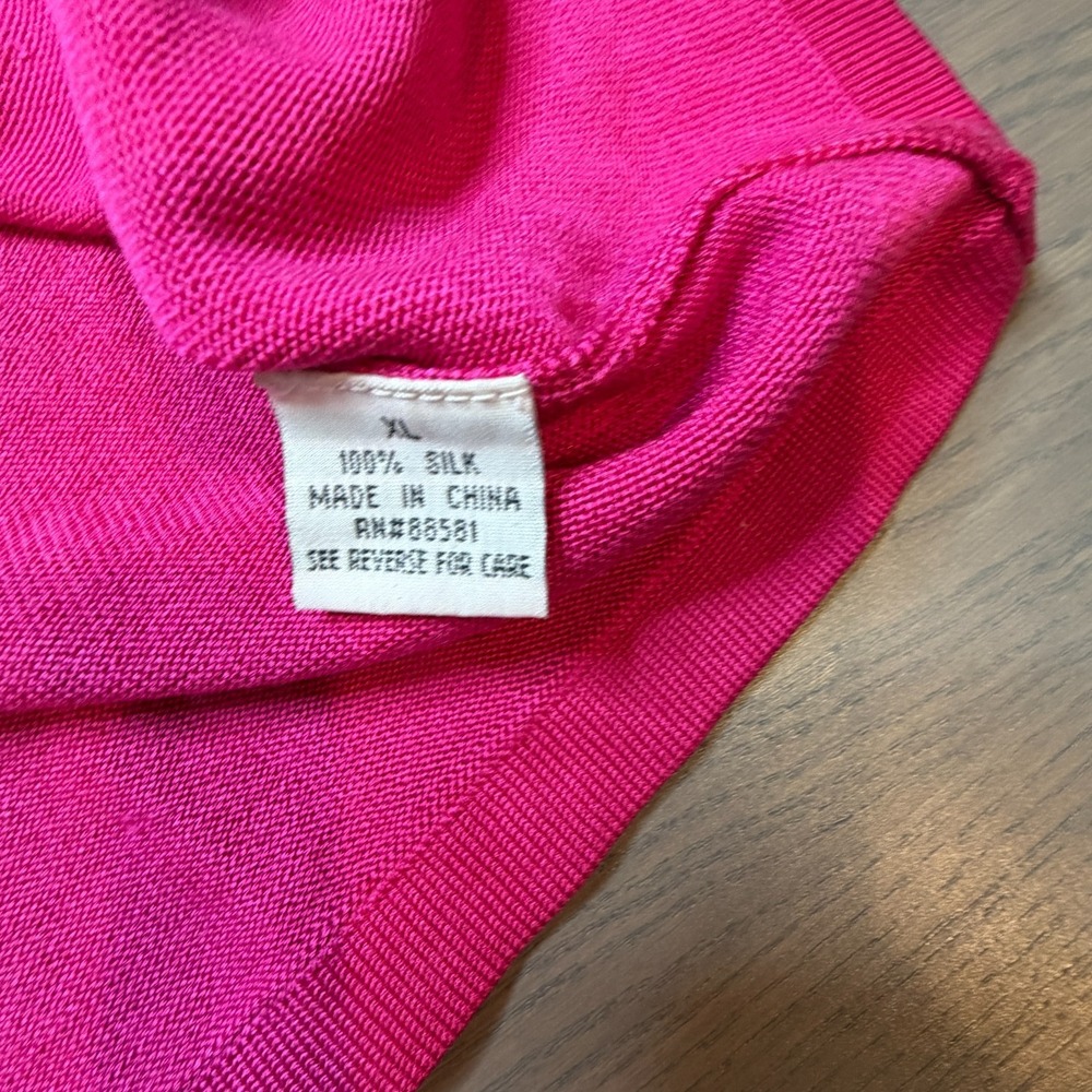 Windridge Cheryl Nash Top Women XL Sweater‎ Pink Silk - Picture 5 of 7